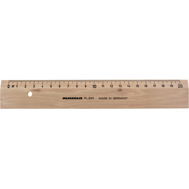 RUMOLD Flachlineal 20cm FL200/20 Buche