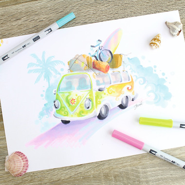 TOMBOW Zeichenblock Bristol A6 PB-MARK-COV 250g, 25 Blatt