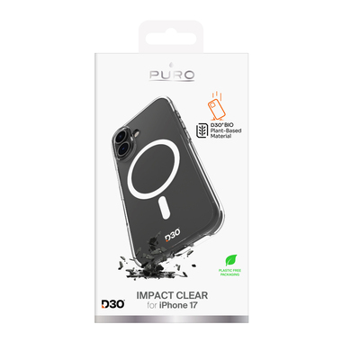 Hülle Impact Clear D3O® Bio für iPhone 17 | Puro