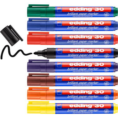 EDDING Permanent Marker 30 30-E8 8 Farben ass.