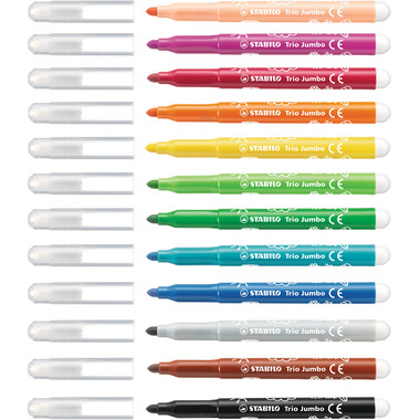 STABILO Fasermaler Trio Jumbo 3mm 380/12 12 Stück