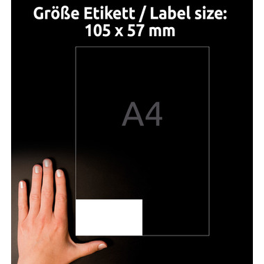 AVERY ZWECKFORM Etichette universale 105x57mm 6137 bianco 30 fogli