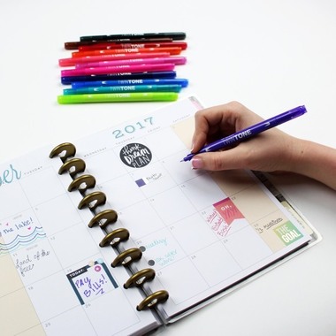 TOMBOW Fasermaler TwinTone Marker WS-PK-12P-1 Helle F. 12-tlg.