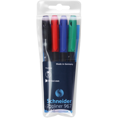 SCHNEIDER Fineliner Topliner 967 196794 4- pcs., étui