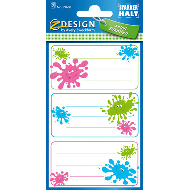 Z-DESIGN Sticker Klecks 8.4x16cm 59668Z farbig 2 Bogen