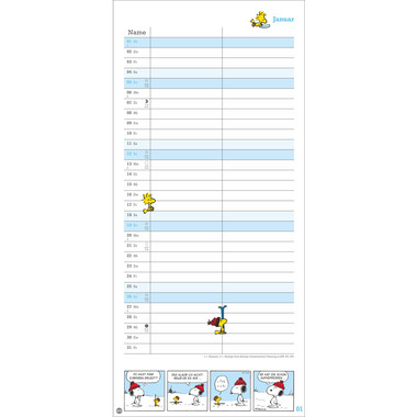 HEYE Planer für zwei Peanuts 2025 21302+25 DE 16x34.7cm