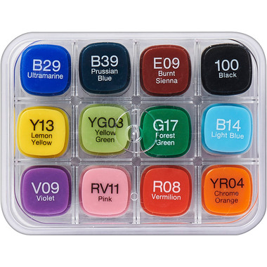 COPIC Marker Classic 2007502 Basis-Set, 12 pcs.