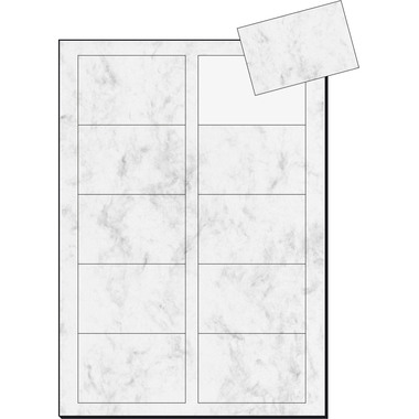 SIGEL Biglietti da visita 85x55mm DP742 grigio, 225g 100 pezzi
