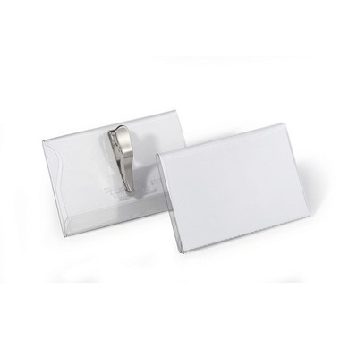 DURABLE Namensschild m. Krokoklemme 811119 transparent, 54x90mm 25 Stk.