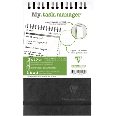 BIELLA Agenda AgeBag non daté 786191C Task M 125 feuilles sw 12x20cm
