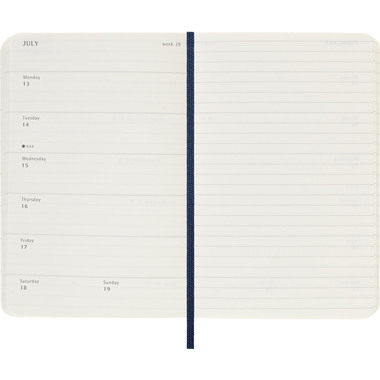 MOLESKINE Agenda settimanale note 25/26 8056999275464 18M foderato SC saphir 9x14cm