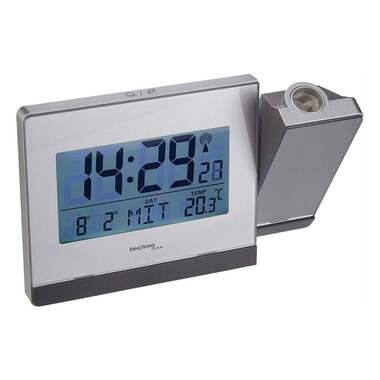 Sveglia radiocontrollata Technoline WT538 con proiezione, argento