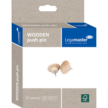 LEGAMASTER Aiguilles Pinboard WOODEN 7-145125 Bois 25 pcs.
