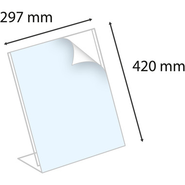 EXACOMPTA Présentoir de table A3 813058D transparent haut/transversal