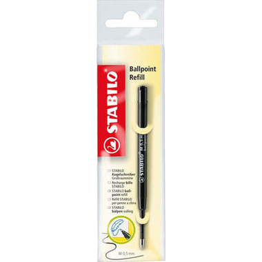 STABILO Ballpoint Refill Mine 0.5mm 2/046-02 nero