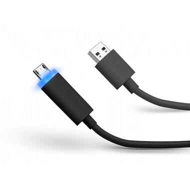 Luminous Data cable USB to Micro USB, with charging status indicator, universal for mobile phones and smartphone, Length of 1,0
