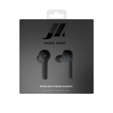 Auricolari True Wireless Stereo con microfono integrato e tasto multifunzione per gestire musica e chiamate, colore nero