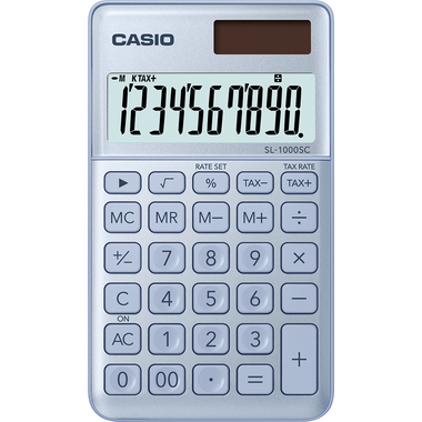 CASIO Calculatrice BIC SL1000SCB 10 chiffres bleu