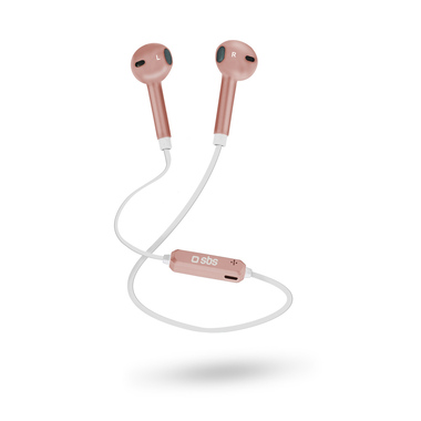 Oreillettes Wireless v4.2 avec touche de réponse/fin des appels, contrôle du volume, gestion de la musique, couleur rose/or