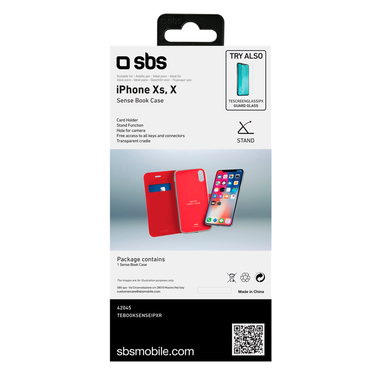 Red book-style case with credit card slot and stand function for iPhone XS/X Sheetlet with 10 stamps of CHF 1.00, gummed, cancelled