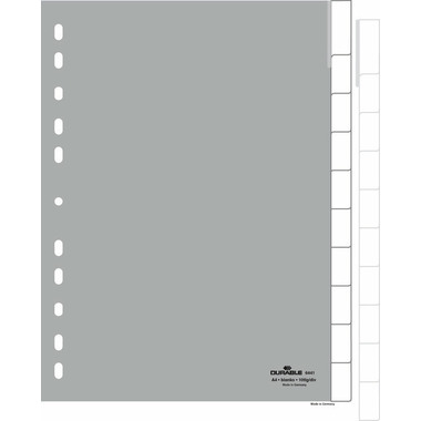 DURABLE Répertoires PP A4 644110 gris 10 pcs.