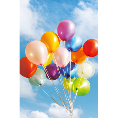 ABC Glückwunschkarte Blanko B6 51825 Farbige Ballons