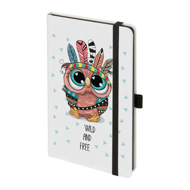 BIELLA Notizbuch Kompagnon WhiteTrend 5845337623U Owl, gepunktet 12.5x19.5cm