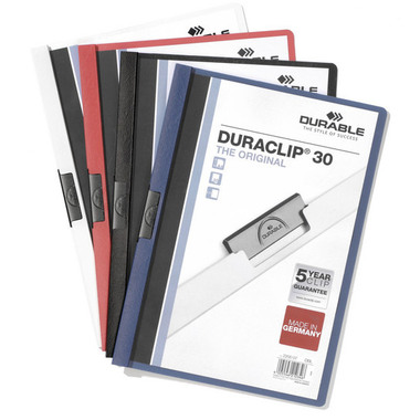 DURABLE Classeur à pince DURACLIP 30 220002 pour 30 feuilles A4 blanc