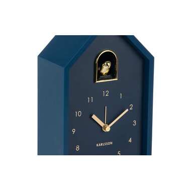 KARLSSON Modern Cuckoo Clock Gold Dark Blue