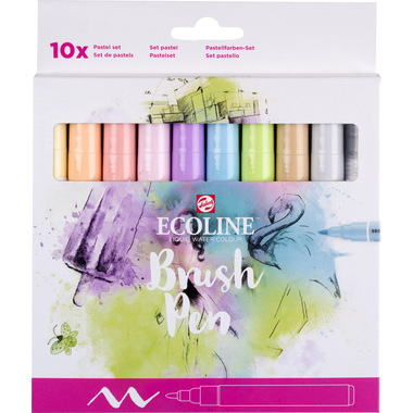 TALENS Ecoline Brush Pen Set 11509811 ass. Pastel 10 Stück