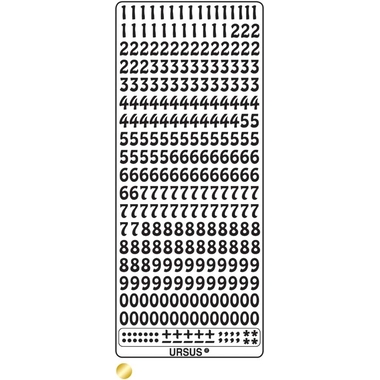 URSUS Kreativ Sticker 59100015 Zahlen gold