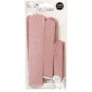 I AM CREATIVE Pompon Set, rosa,20,30,40cm 6010.966 3 Stück