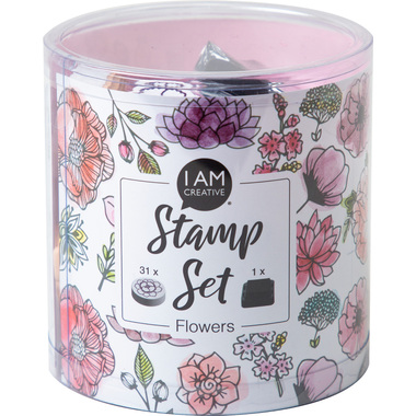 I AM CREATIVE Stempelset 4093.04 Flowers 31 Stück