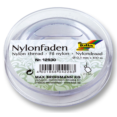 FOLIA Nylonfaden auf Spule 12930 0,3mm, 100 m