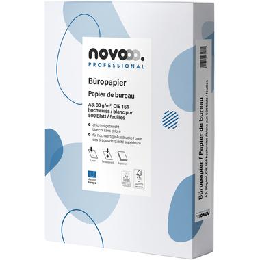 NOVOOO Kopierpapier Professional A3 641913 weiss, 80g 500 Blatt