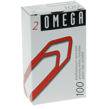OMEGA Fermagli no.2 2/100 nichelato, 24mm 100 pezzi