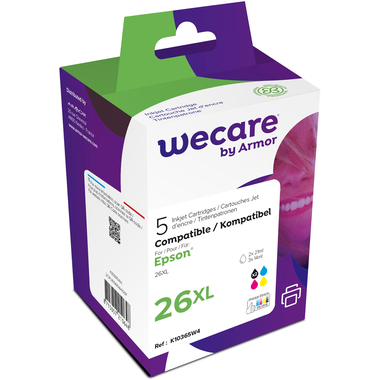 WECARE Multipack new built CMYBK T261640WE p.Epson XP700/800 2x 21/3x14ml