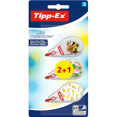 TIPP-EX Mini Pocket Mouse 8516809 Decors, ass. 3 Stk.