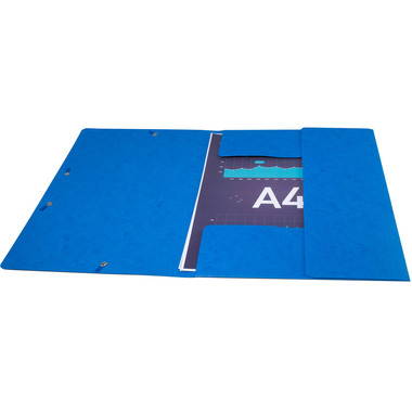 EXACOMPTA Sammelmappe mit Gummizug A4 55752E blau 3 Klappen