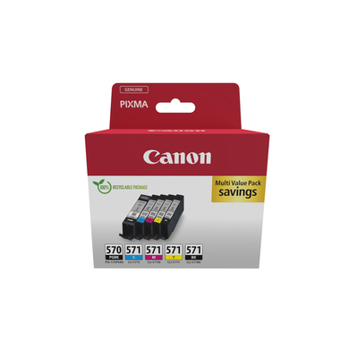 CANON Multipack Tinte PGBK/CMY/BK PGCL570/1 PIXMA MG5750 15/7ml