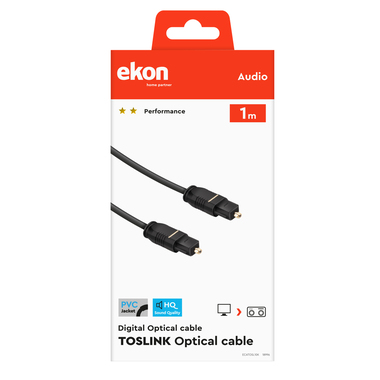 Glasfaserkabel mit Toslink-Steckern | Ekon