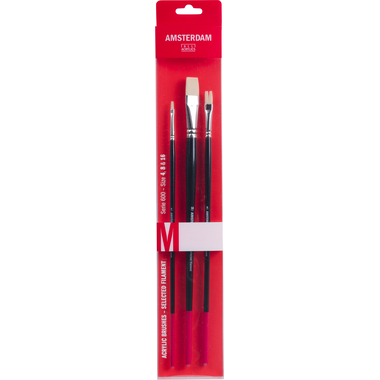 AMSTERDAM Set Pennello acrilic Gr.4/8/16 90960092 3 pezzi