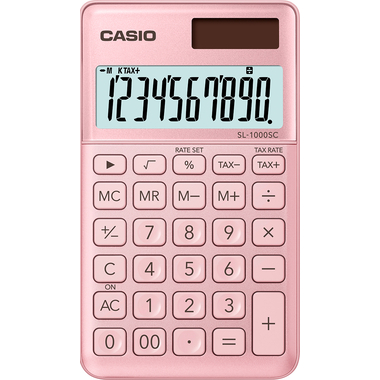 CASIO Calculatrice BIC SL1000SCP 10 chiffres pink