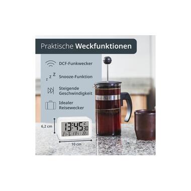 ADE sveglia digitale radiocontrollata Bianca