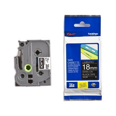 PTOUCH Band, laminiert weiss/schwarz TZe-345 PT-2450DX 18 mm