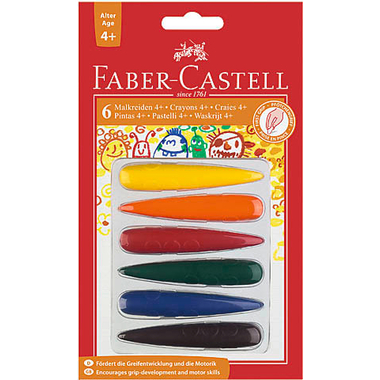 FABER-CASTELL Kreiden Finger 120404 6 Farben Set