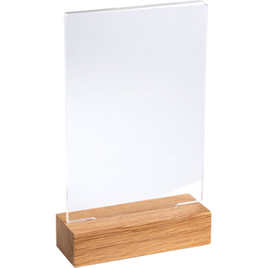 EXACOMPTA Présentoir de table A6 86258D transparent, bois haut