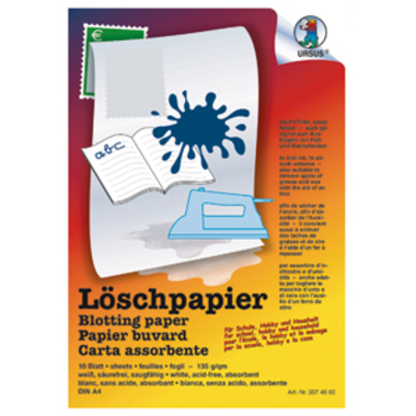 URSUS Carta assorbente A4 3974600 135g, bianco 10 fogli