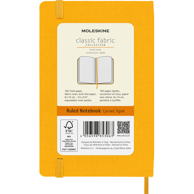 MOLESKINE Notizbuch Color 9x14cm 56598853063 orange, liniert, 192 Blatt
