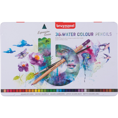 BRUYNZEEL Acqerello Expression 60313036 36 colori scatola di metallo